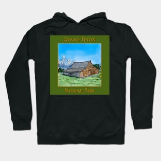 Mormon Row barn in Grand Teton National Park Hoodie